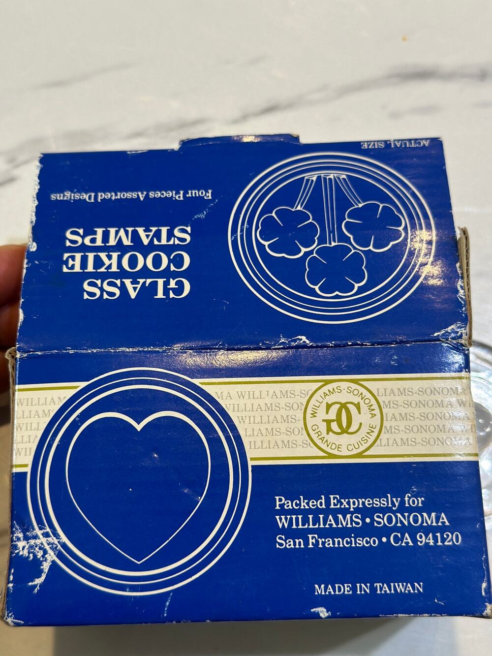 Vintage Williams Sonoma Glass Cookie Stamps - Pack of 4